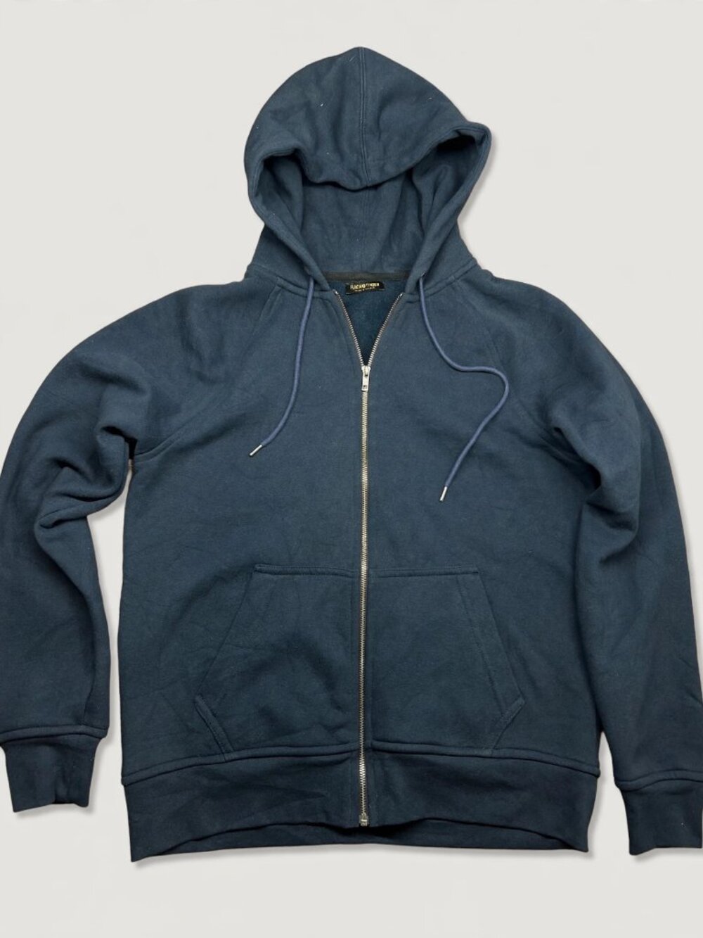 Flint and Tinder Zip Up Hoodie L Navy Made in America